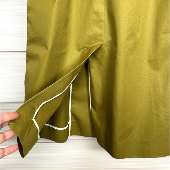 CLOSET CLEAR OUT! Offers welcome! COS Olive Cotton Twill Trench Coat Belted - Picture 13 of 16